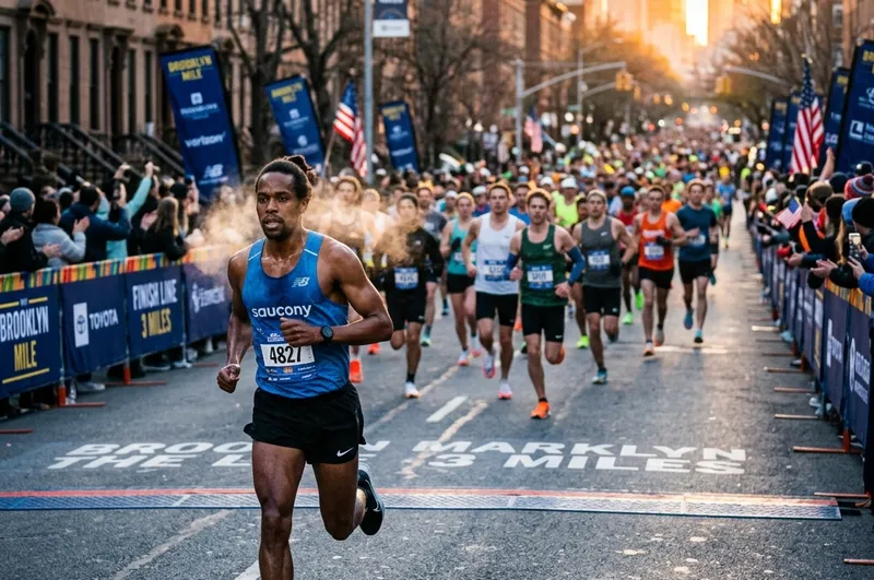 Runners filling a city street during a marathon, the kind of day with thousands of photos